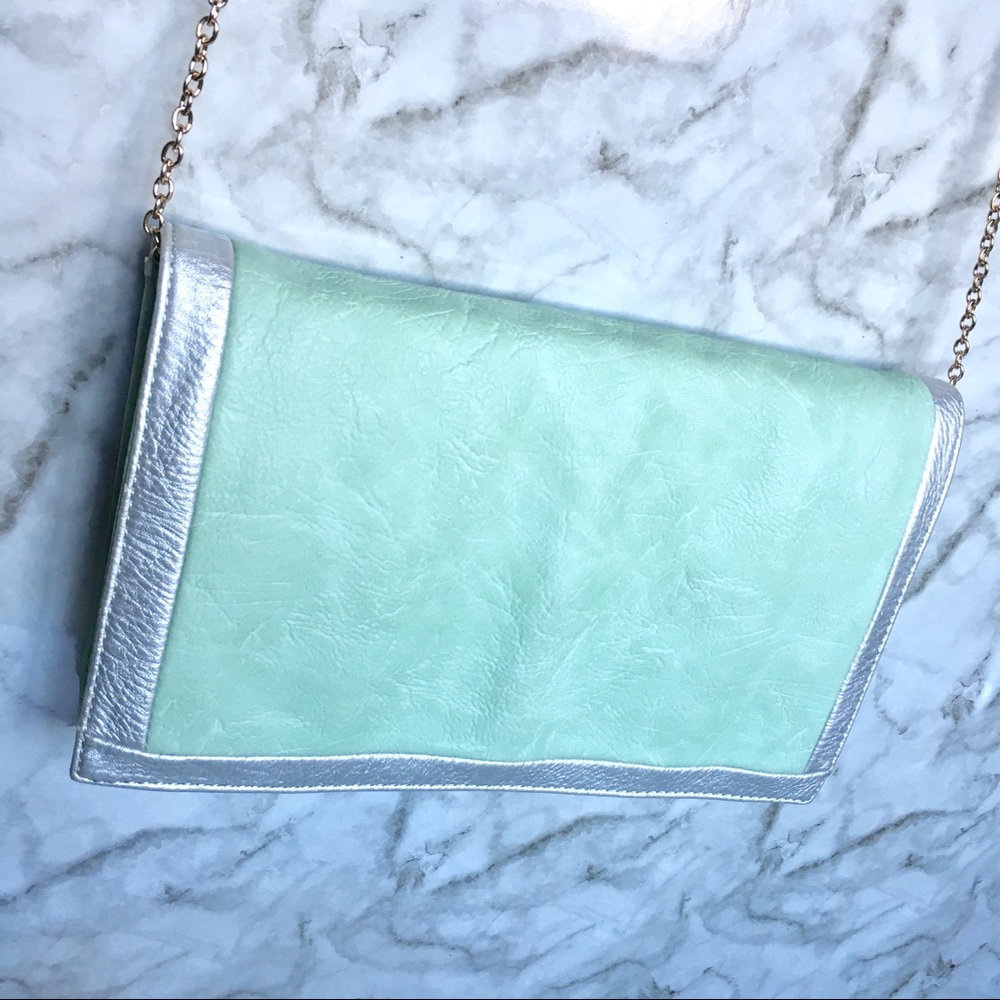 ❤️ SOLD ❤️ Faux Leather Mint Bag ✨Final Price 😘 - Picture 2 of 3